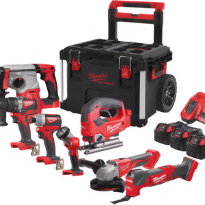 Milwaukee – M18 FPP7C-503P Powerpack | Set combo sans fil 7 pièces | 18 V | 3 batteries 5,0 Ah | Chariot Packout
