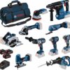 Bosch Blauw 10 Toolkit 18V | Combopack 3 x 5,0 Ah + chargeur