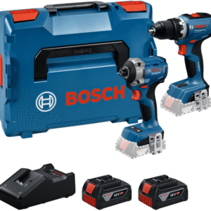 Bosch Bleu – Kit d’outils sans fil Combipack 18 V GSR 18V-65, GDR 18V-215 | 2 batteries GBA 18 V 5,0 Ah + Chargeur GAL 18V-40