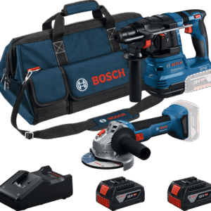 Bosch Bleu – Kit d’outils sans fil Combipack 18 V GWS 18V-8 + GBH 18V-22 | 2 batteries GBA 18 V 4,0 Ah + Chargeur GAL 18V-40