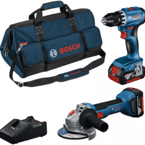 Bosch Blauw Ensemble combo batterie 18 V avec 2 machines | GSR + GWS + 2 × 4,0 Ah