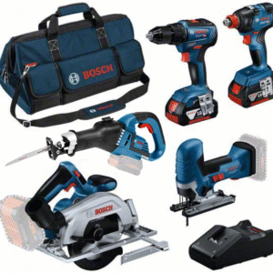 Bosch Bleu | Pack combiné | 5 outils | 18 V | 3 x 5,0 Ah + chargeur rapide