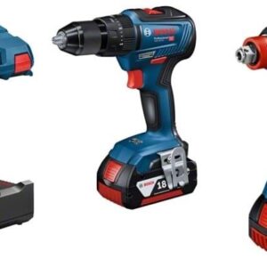 Bosch Bleu – Combopack GSB 18V-55 Perceuse-visseuse à percussion sans fil + GDX 18V-200 Visseuse à chocs (boulons/vis) | 2 batteries 4,0 Ah