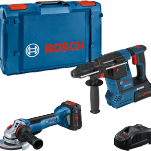 Bosch Bleu – Set combiné GWS 18V-10 P Meuleuse d’angle + GBH 18V-26 Perforateur 5,5 Ah