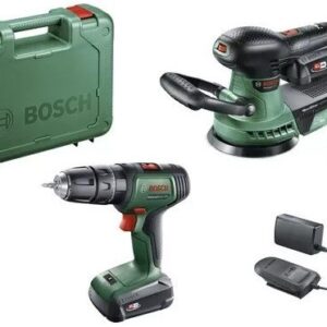 Bosch Vert – Kit d’outils UniversalImpact 18 + AdvancedOrbit 18 | 2 batteries 2,0 Ah + chargeur