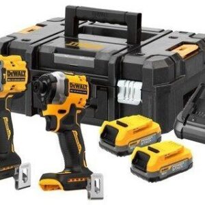DeWalt DCK2050H2T-QW | Kit Twin compact XR Brushless 18V DCD805/DCF850 | 2x batterie 5,0 Ah