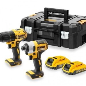 DeWalt DCK2060D2T Pack combiné sur batterie 18V 2,0Ah Li-Ion dans coffret - DCD778 + DCF787