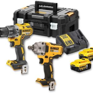 DeWalt DCK2077P2T | Pack combiné | 18V | 5,0 Ah Li-ion | Perceuse-visseuse DCD791 + Clé à chocs DCF894