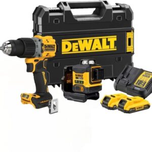 DeWalt DCK2095D2T-QW | Kit Combo sans fil | DCLE34031 Laser croix 3x360° + DCD805N Perceuse/visseuse à percussion 18V