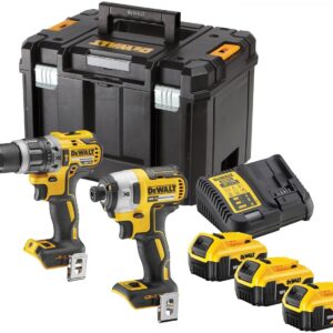 DeWalt DCK266P3T set sur batterie | DCD796 + DCF887 dans coffret T-Stak | 18 V 5,0 Ah Li-ion + 3e batterie