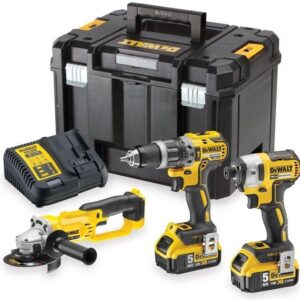 DeWalt DCK383P2T-QW | Kit combiné 18V XR | DCD796 + DCF887 + DCG412 | 2 x batterie 5,0 Ah et chargeur multiple