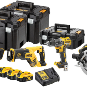 DeWalt DCK480P3T | Ensemble Combo | DCD791 + DCS335 + DCS570 + DCS367 | XR 18 Volt | 3 x 5,0 Ah Li‑Ion