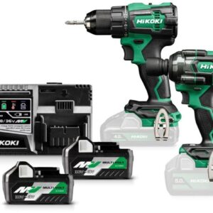 Hikoki KC18DEWJZ | Pack Combo Sans Fil | DS18DE + WR18DE | 18 V | 2x batteries MULTI VOLT + chargeur