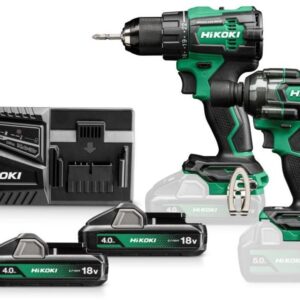 Hikoki KC18DEWLZ | Pack Combo Sans Fil | DS18DE + WR18DE | 18 V | 2x 4,0 Ah batteries + chargeur