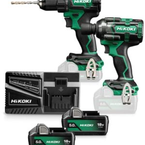 Hikoki KC18DEWMZ | Pack combiné 18 V | 2 batteries 5,0 Ah + chargeur