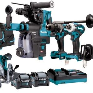 Makita DK0128G601 | Ensemble combiné | 40 V Max | 4,0 Ah | TD001G | DF001G | JR001G | GA005G | HR002GZ05 | HS003G
