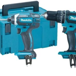 Makita DLX2131ZJ – Set combo 18 V (machines seules) | Perceuse-visseuse à percussion sur batterie DHP482 + visseuse à chocs sur batterie DTD152 | sans batteries ni chargeur