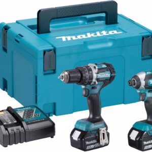 Makita DLX2180TJ – Pack combiné | DHP484 + DTD153 | 18V | 2 × 5,0Ah Li-ion