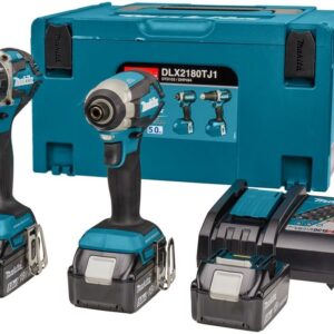 Makita DLX2180TJ1 Perceuse à percussion sans-fil (DHP484) & Visseuse à percussion sans-fil (DTD153) - 18V Li-ion (3x 5,0 Ah) - Mbox - brushless