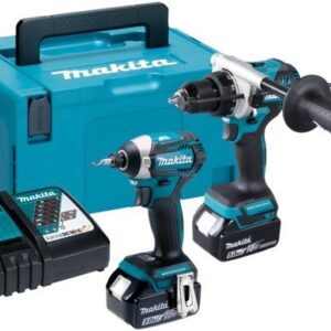 Makita DLX2412TJ | Pack combiné | DHP486 + DTD154 | 18V | 2 × 5,0Ah | Inclus batterie et chargeur