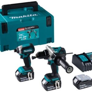 Makita DLX2418TJ Set combo pour travaux de perçage et de vissage intensifs | DHP486 et DTD153 | 3 x batteries 5,0 Ah