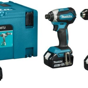 Makita DLX2545TJ | Set combo 18 V | Perceuse-visseuse sur batterie DDF492 + visseuse à chocs sur batterie DTD153 | 2 × 5,0 Ah + chargeur