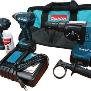 Makita DLX3089T Combiset – DHP482 + DTD153 + DHR243 | 18V | 2 × 5,0Ah | Tas