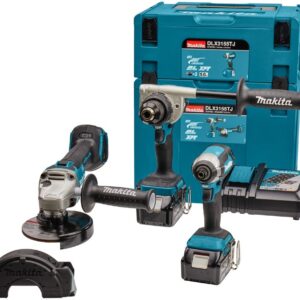 Makita DLX3155TJ | Pack combiné | 18 V | perçage, vissage (à percussion) et meulage
