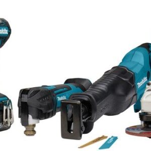 Makita DLX5068TX1 | Set combo 18 V | DDF484 | DTD156 | DGA504 | DJR186 | DTM51 | batteries 5,0 Ah (2 pièces)