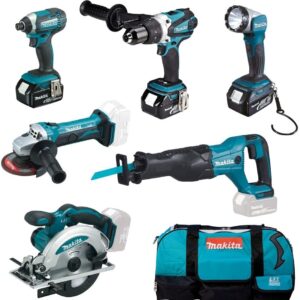 Makita DLX6046 – Set combo 6 pièces 18 V Li-ion | 3 × 3,0 Ah