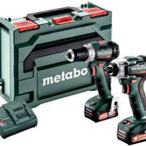 Metabo BS 12 BL + SSD 12 BL – Ensemble d’outils sur batterie 12 V | 2 × 2,0 Ah, chargeur SC 30