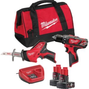 Milwaukee M12 BPP2C-402B | Pack d’alimentation M12 (C12 HZ + M12 BDD + 2 × 4,0 Ah batterie + chargeur 60 min)