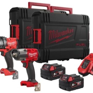 Milwaukee M18 FPP2F3-502X | M18 FUEL Powerpack 2-kit (M18FPD3, FMTIW2F12, 2 x 5,0 Ah)