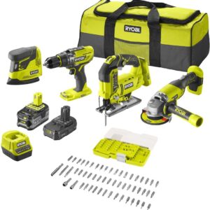 Ryobi R18CK4F-252S | Kit combiné 4 pièces sans fil ONE+ 18V