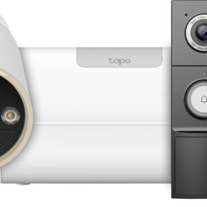 TP-Link Tapo C460 + H500 Smart HomeBase + D235 Smart Battery & Wired Doorbell