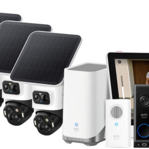 EufyCam S4 4-Pack + HomeBase 3 + Video Doorbell E340 + Smart Display E10