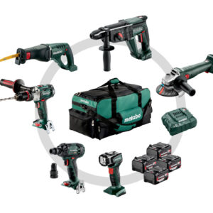 Metabo 685211000 Pack Combo 6.1 18V 4 x 4.0Ah Li-Ion - 5 machines + lampe