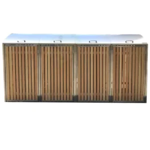 Le cache-conteneurs Lark en acier inoxydable (RVS) | 4 conteneurs