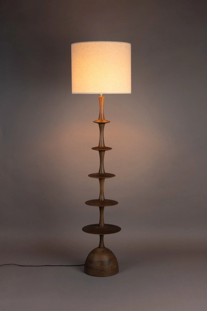 Cath 1-lichts Vloerlamp Walnoot – Image 2