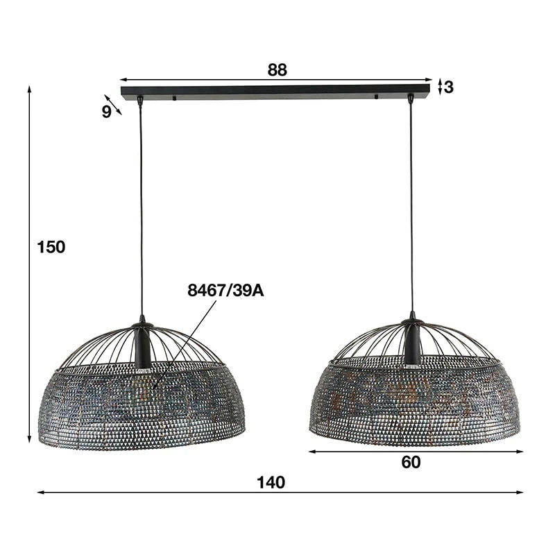 Cooper 2-lichts hanglamp industrieel – Image 5