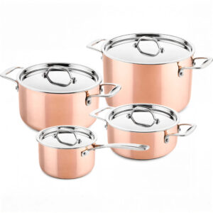 DUCQ Batterie de casseroles en cuivre 4 pièces