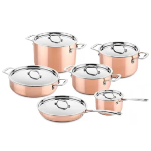 DUCQ Set de casseroles en cuivre – 6 pièces