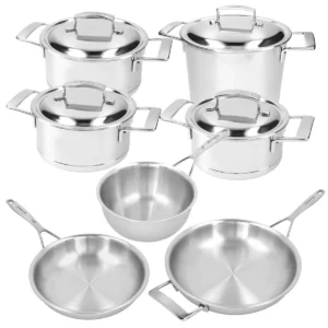 Demeyere Silver 7 Ensemble de Casseroles 7 pièces + Insert à Pâtes Gratuit 24 cm