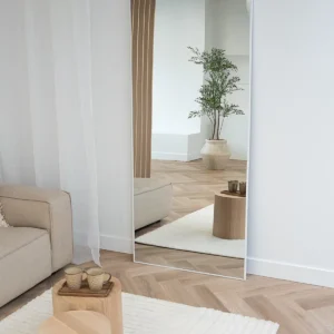 Finn Rechthoekige spiegel 210×90 cm – Mat wit