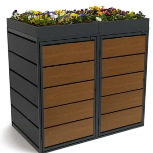 Green Plant Habillage Chêne Gris anthracite / Bois | 2 Conteneurs