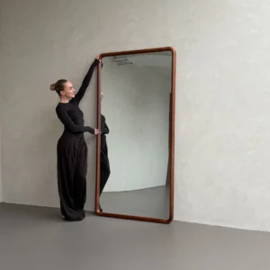 Elin Walnut – houten rechthoekige vloerspiegel 200 x 100 cm