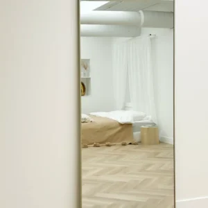 Ivar Rechthoekige spiegel met afgeronde hoek 210x90cm – Greige