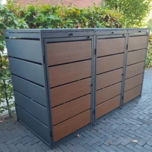 Kuba Store Habillage anthracite avec bois chêne | 3 Conteneurs
