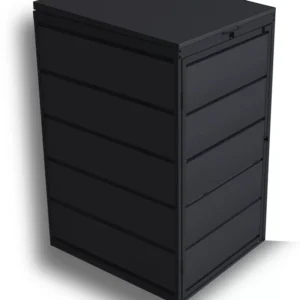 Kuba Store Cache-Conteneur Métal Noir | 1 Conteneur
