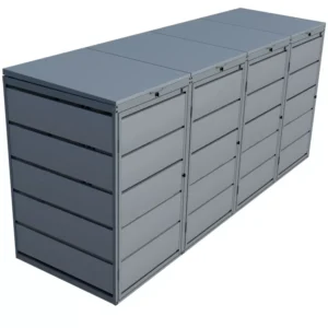 Kuba Store Habillage Aluminium gris | 4 conteneurs